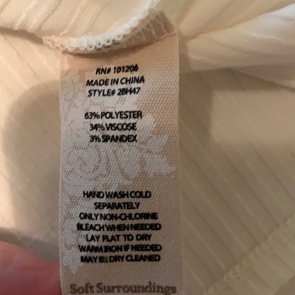 80. Soft Surroundings Ribbed Sweater in Off White - Picture 8 of 8